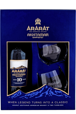 Ararat Akhtamar 10-ročný + 2 Poháre