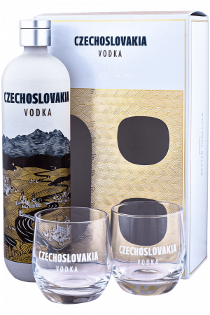Czechoslovakia Vodka + 2 poháre