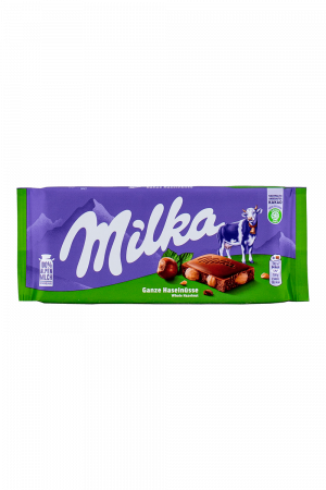 Milka s celými lieskovými orechami