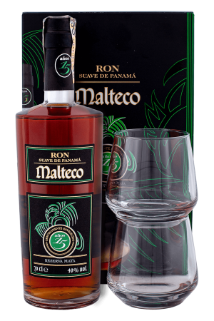 Malteco Reserva Maya 15-ročný + 2 poháre