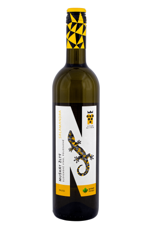 Víno Nitra Salamandra Muškát Žltý Polosuché