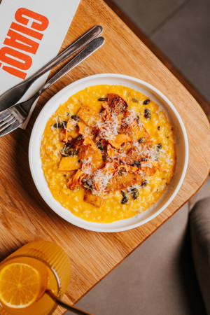 Risotto s pečenou tekvicou